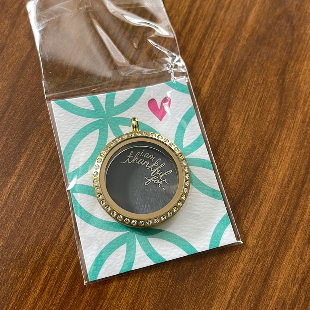 Origami Owl Necklace charm with plate